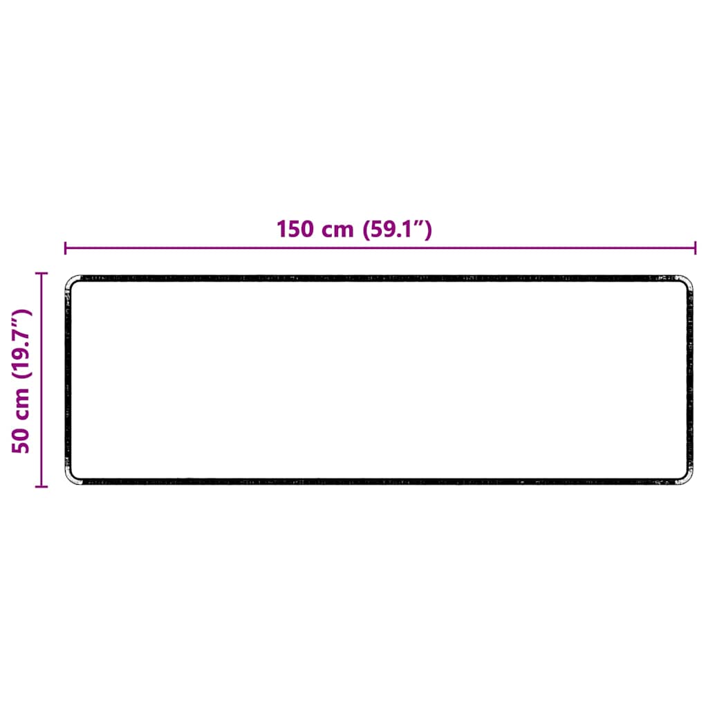 vidaXL Δερμάτινο Χαλί Μαύρο 50 x 150 cm 100% Πολυπροπυλένιο Τούφτα - Image 8