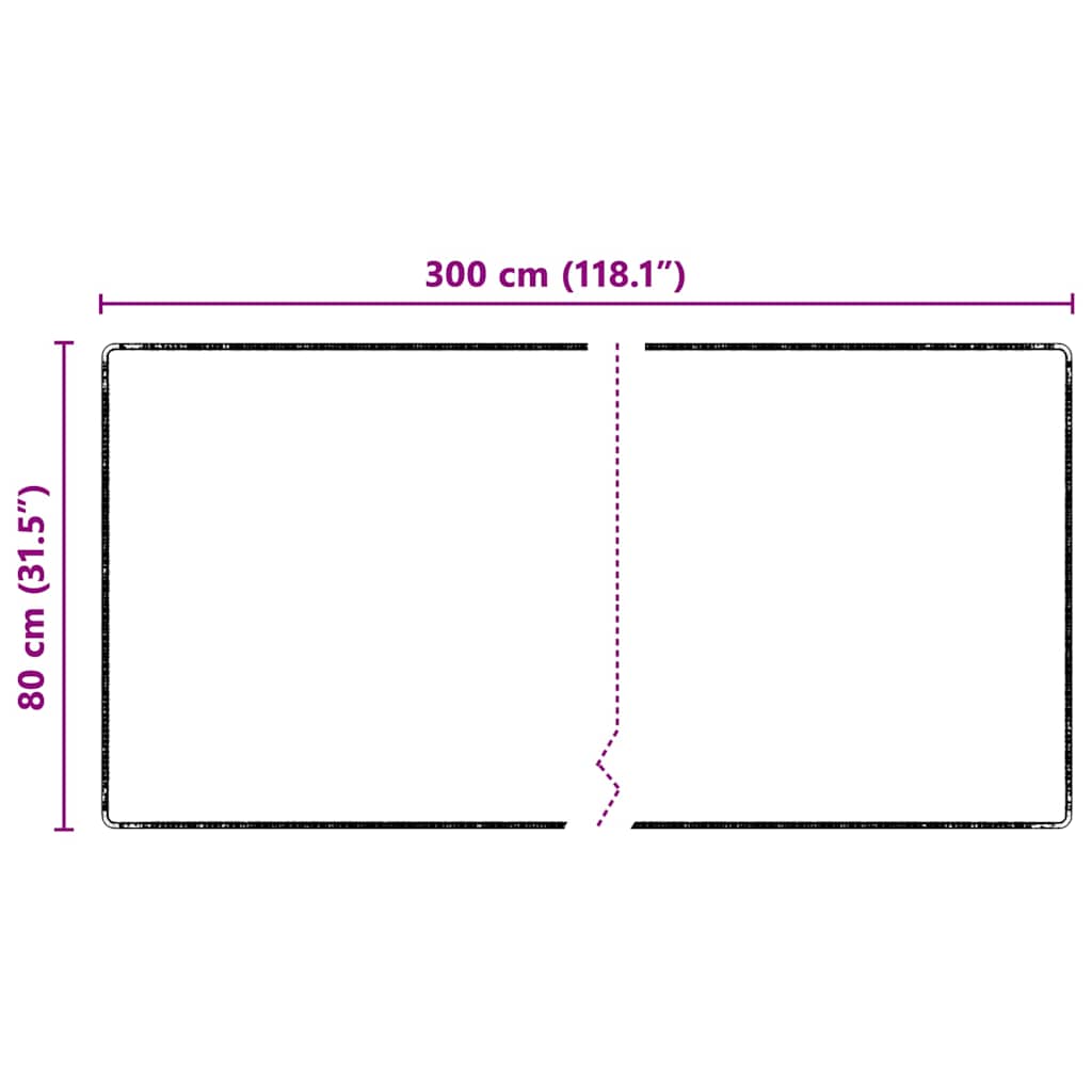 vidaXL Δερμάτινο Χαλί Μαύρο 80 x 300 cm 100% Πολυπροπυλένιο Τούφτα - Image 7