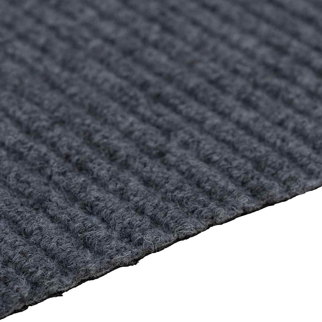 vidaXL Δερμάτινο Χαλί Γκρι 80 x 400 εκ. ύφασμα - Image 5