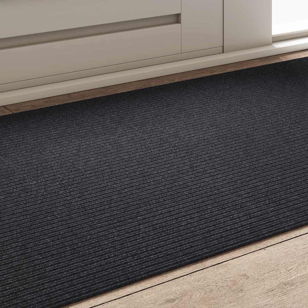 vidaXL Δερμάτινο Χαλί Ανθρακί 80 x 150 cm ύφασμα - Image 4