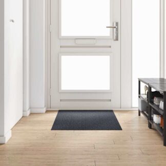 vidaXL Δερμάτινο Χαλί Ανθρακί 80 x 150 cm ύφασμα