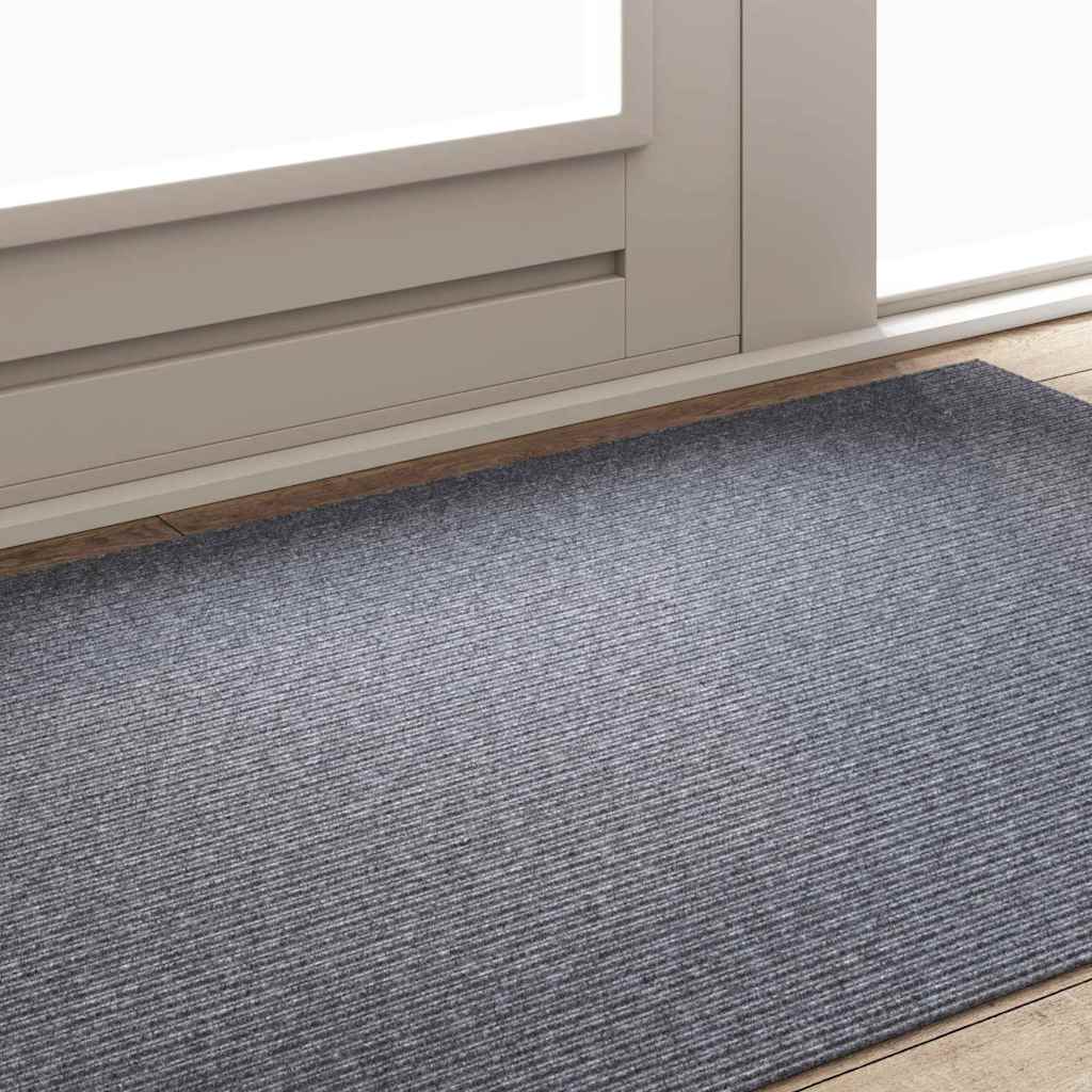 vidaXL Δερμάτινο Χαλί Ανοιχτό γκρι 100 x 150 cm ύφασμα - Image 4