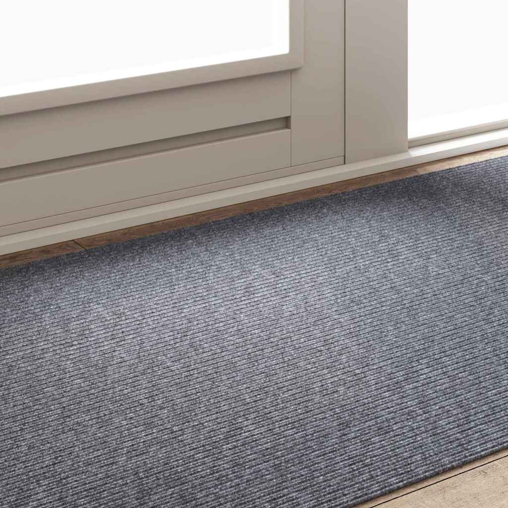vidaXL Δερμάτινο Χαλί Ανοιχτό γκρι 100 x 200 cm ύφασμα - Image 4