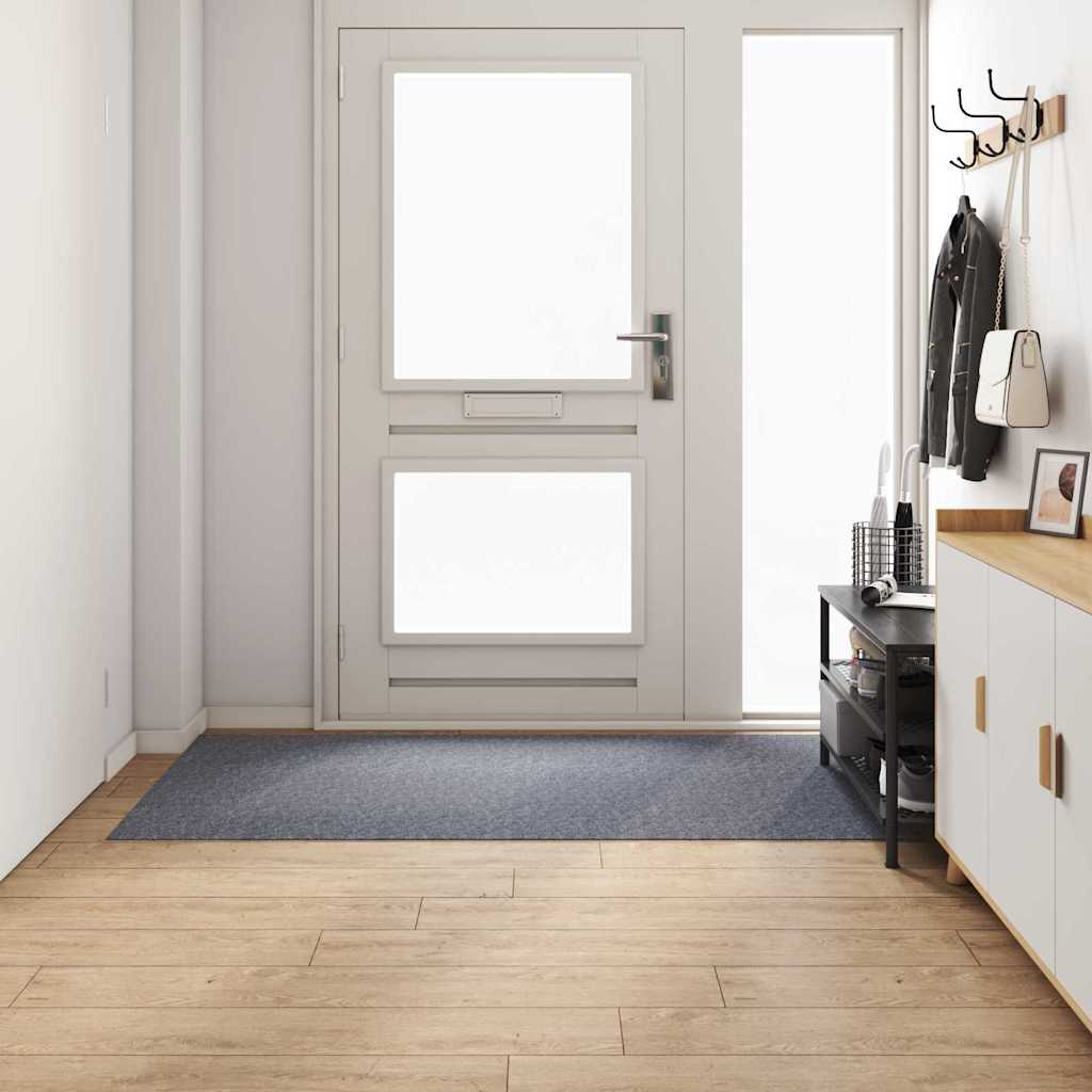 vidaXL Δερμάτινο Χαλί Ανοιχτό γκρι 100 x 200 cm ύφασμα - Image 3