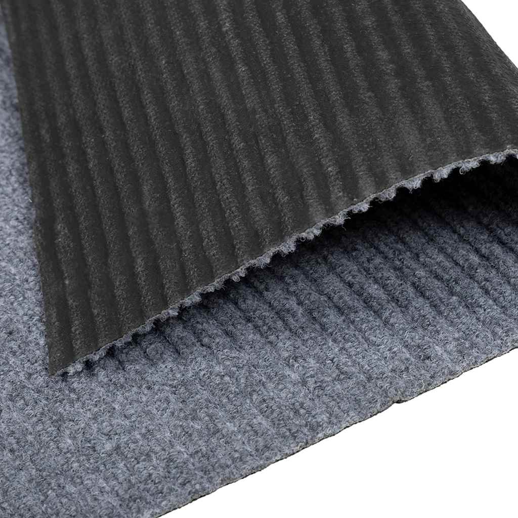 vidaXL Δερμάτινο Χαλί Ανοιχτό γκρι 100 x 250 cm ύφασμα - Image 6