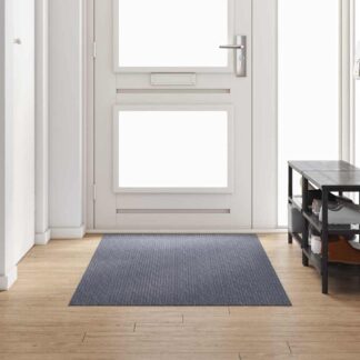 vidaXL Δερμάτινο Χαλί Ανοιχτό γκρι 100 x 250 cm ύφασμα