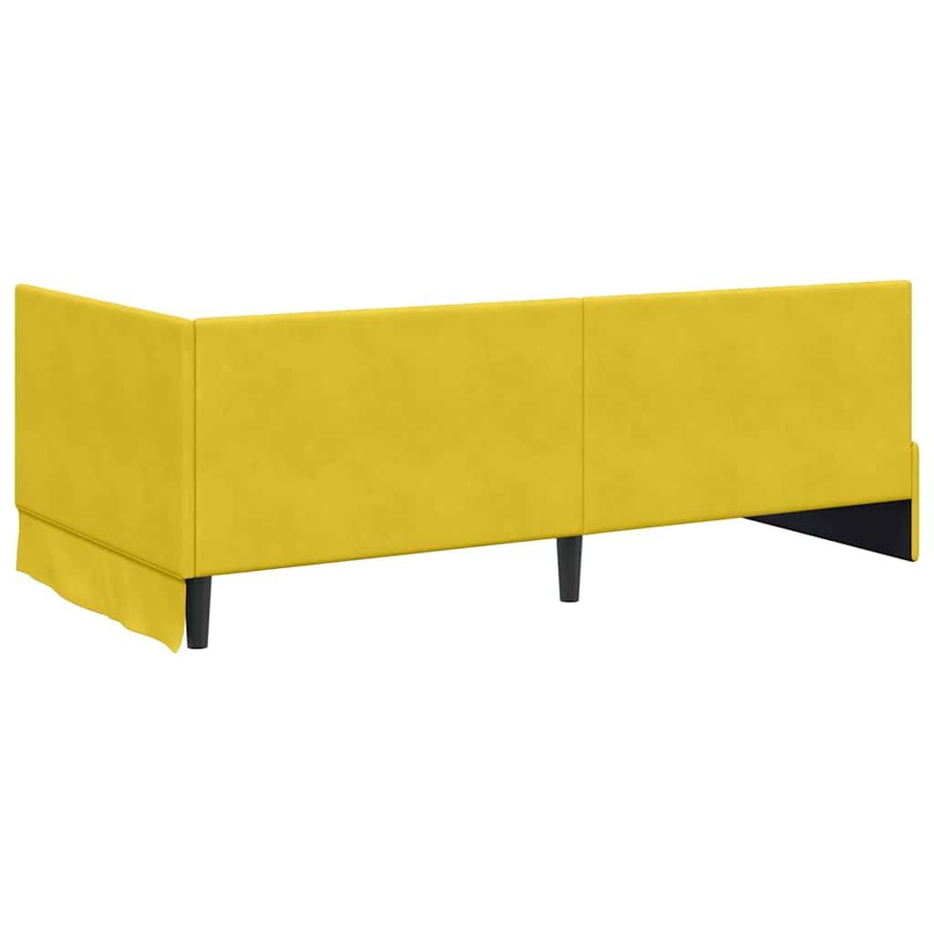 vidaXL Κρεβάτι Γωνίας Κίτρινο 90 x 200 cm Βελούδο - Image 7