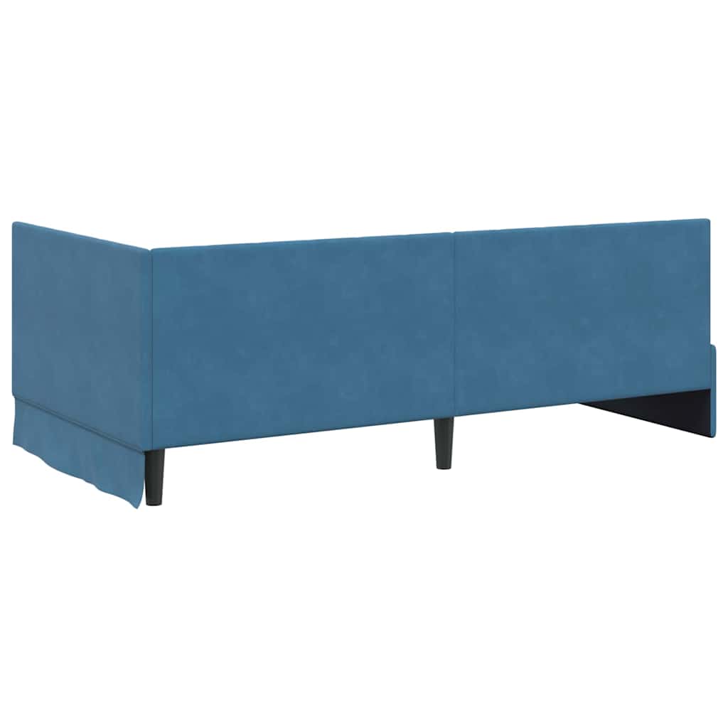 vidaXL Κρεβάτι Γωνίας Μπλε 100 x 200 cm Βελούδο - Image 7
