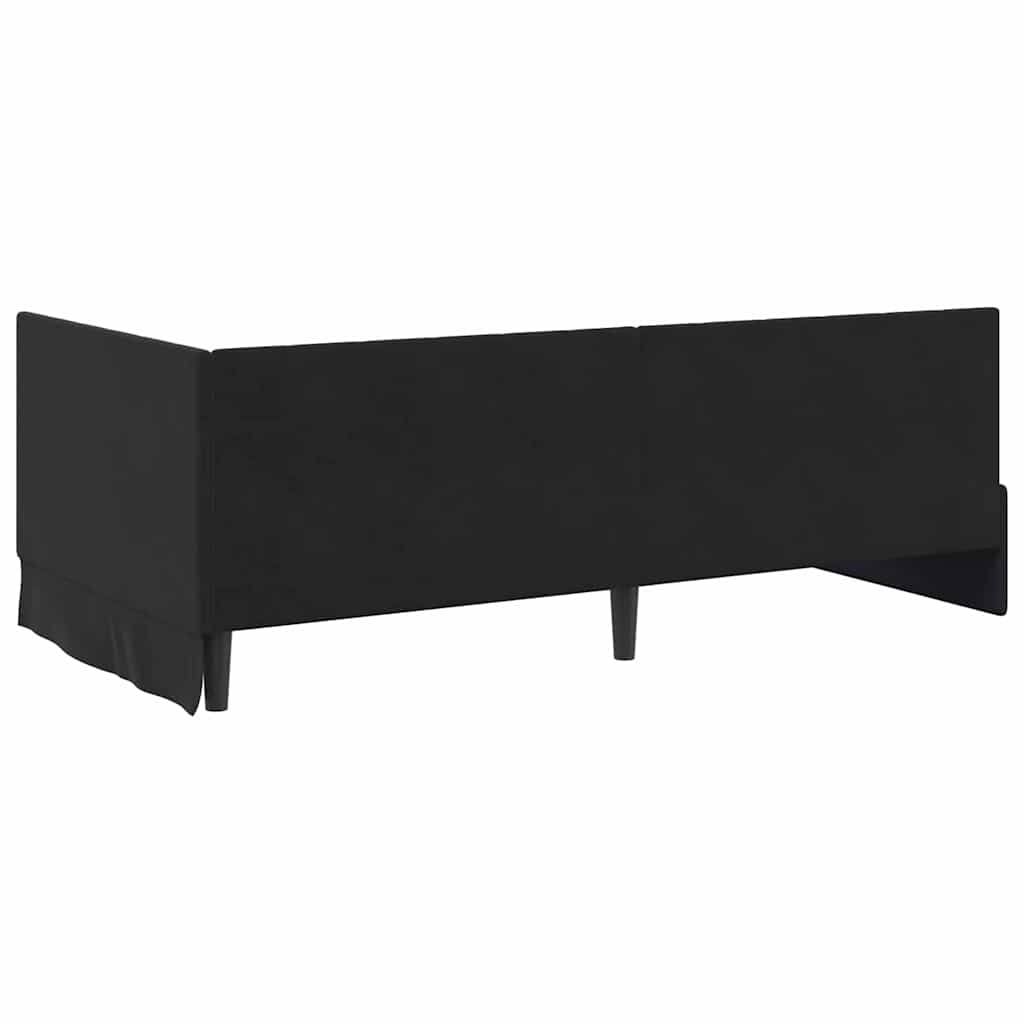 vidaXL Κρεβάτι Γωνίας Μαύρο 100 x 200 cm Βελούδο - Image 7