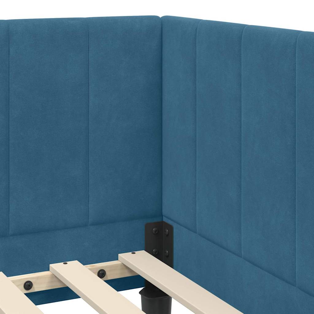 vidaXL Κρεβάτι Γωνίας Μπλε 80 x 200 cm Βελούδο - Image 8