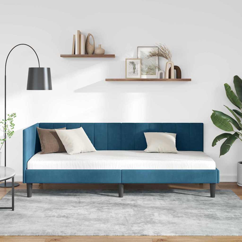 vidaXL Κρεβάτι Γωνίας Μπλε 80 x 200 cm Βελούδο - Image 3