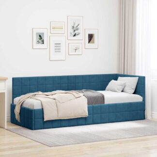 vidaXL Κρεβάτι Γωνίας Μπλε 80 x 200 cm Βελούδο