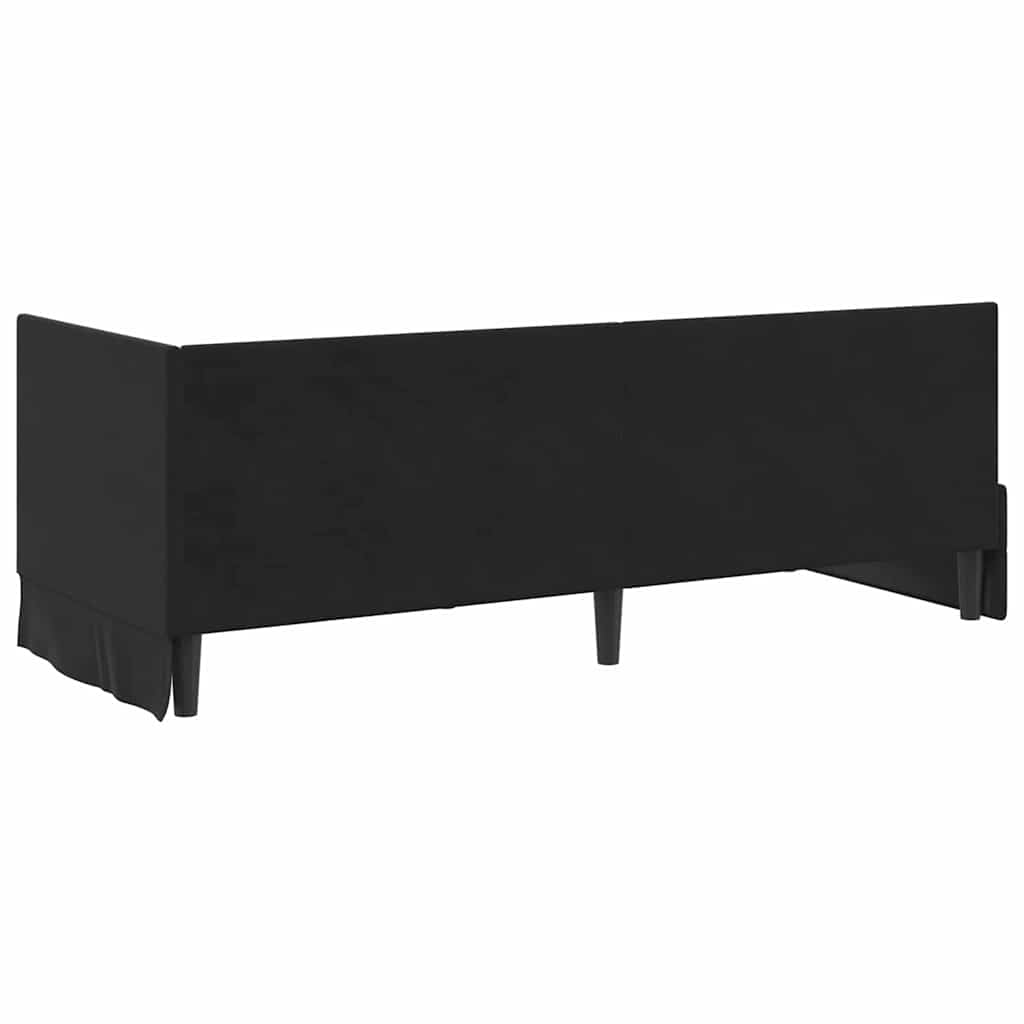 vidaXL Κρεβάτι Γωνίας Μαύρο 80 x 200 cm Βελούδο - Image 7
