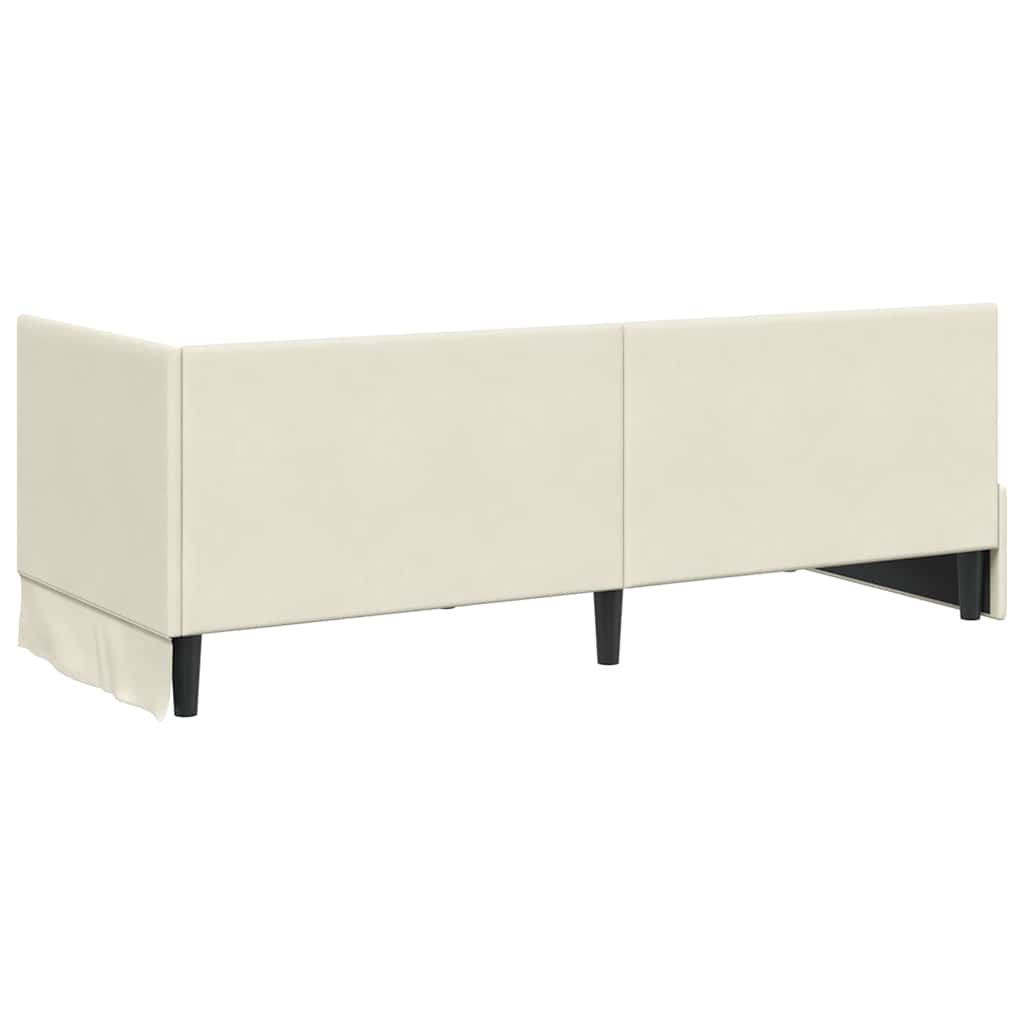 vidaXL Κρεβάτι Γωνίας Κρεμ 80 x 200 cm Βελούδο - Image 7