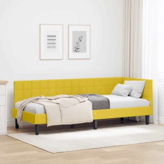 vidaXL Κρεβάτι Γωνίας Κίτρινο 80 x 200 cm Βελούδο