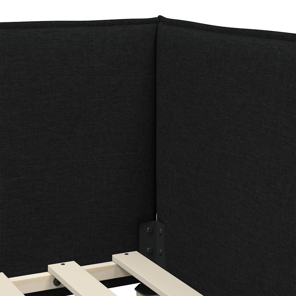 vidaXL Κρεβάτι Γωνίας Μαύρο 90 x 200 cm ύφασμα - Image 8