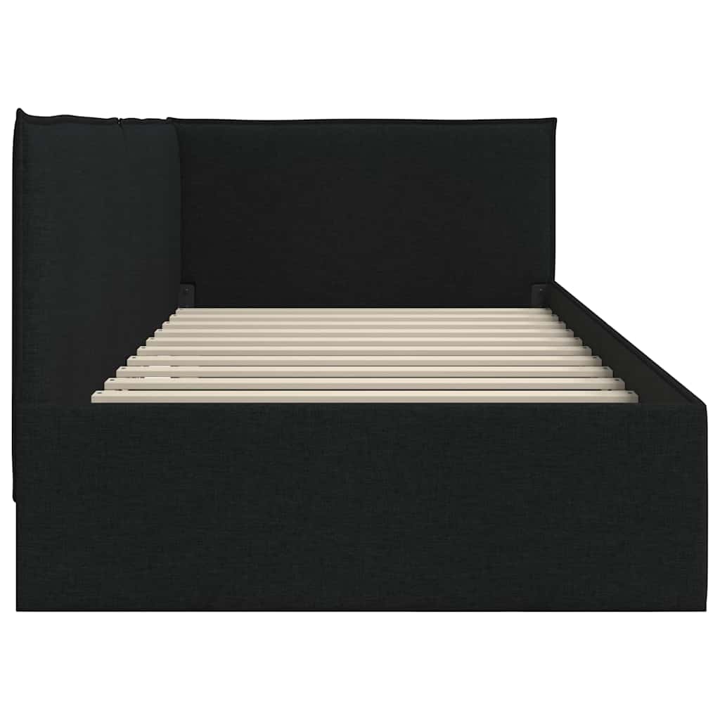 vidaXL Κρεβάτι Γωνίας Μαύρο 90 x 200 cm ύφασμα - Image 6