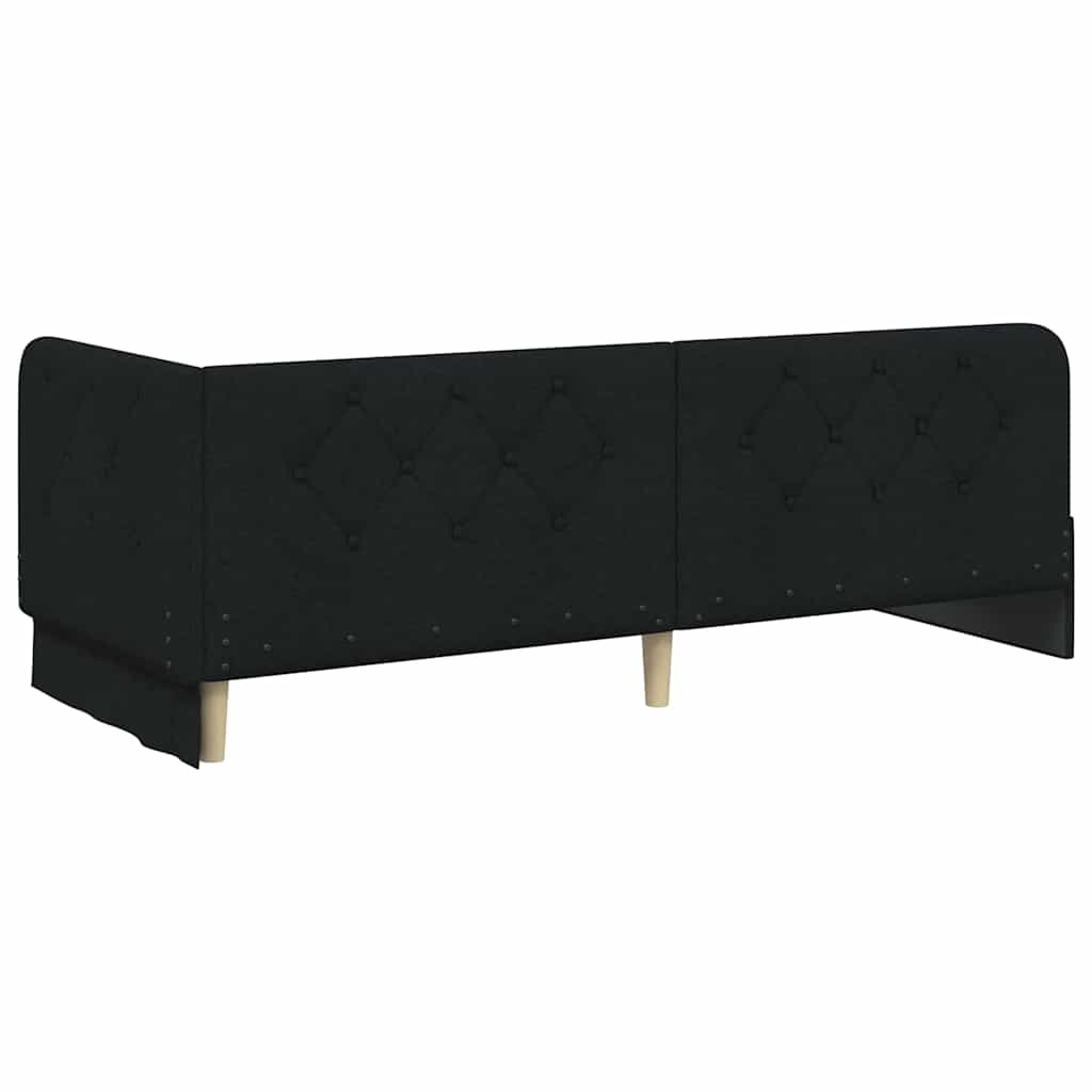 vidaXL Κρεβάτι Γωνίας Μαύρο 80 x 200 cm ύφασμα - Image 7