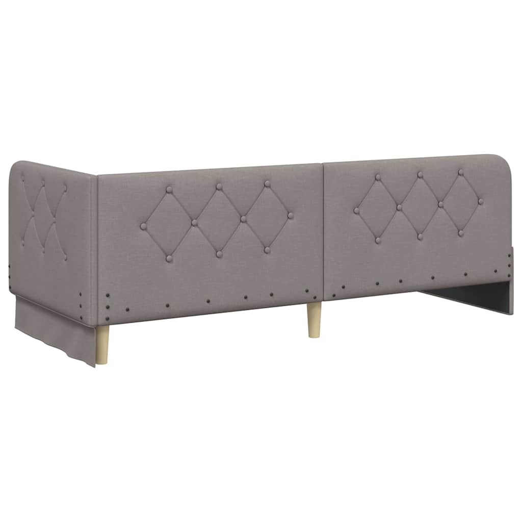 vidaXL Κρεβάτι Γωνίας Taupe 80 x 200 cm ύφασμα - Image 7