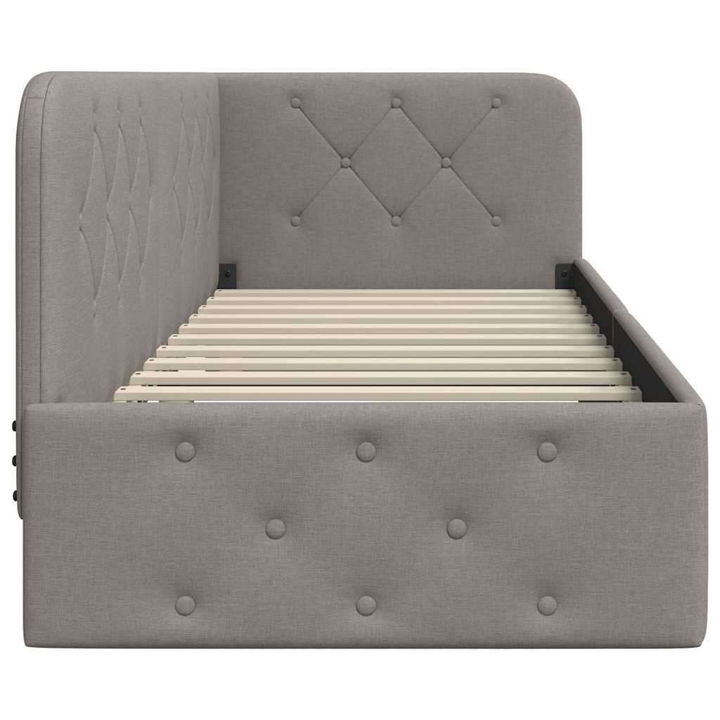 vidaXL Κρεβάτι Γωνίας Taupe 80 x 200 cm ύφασμα - Image 6