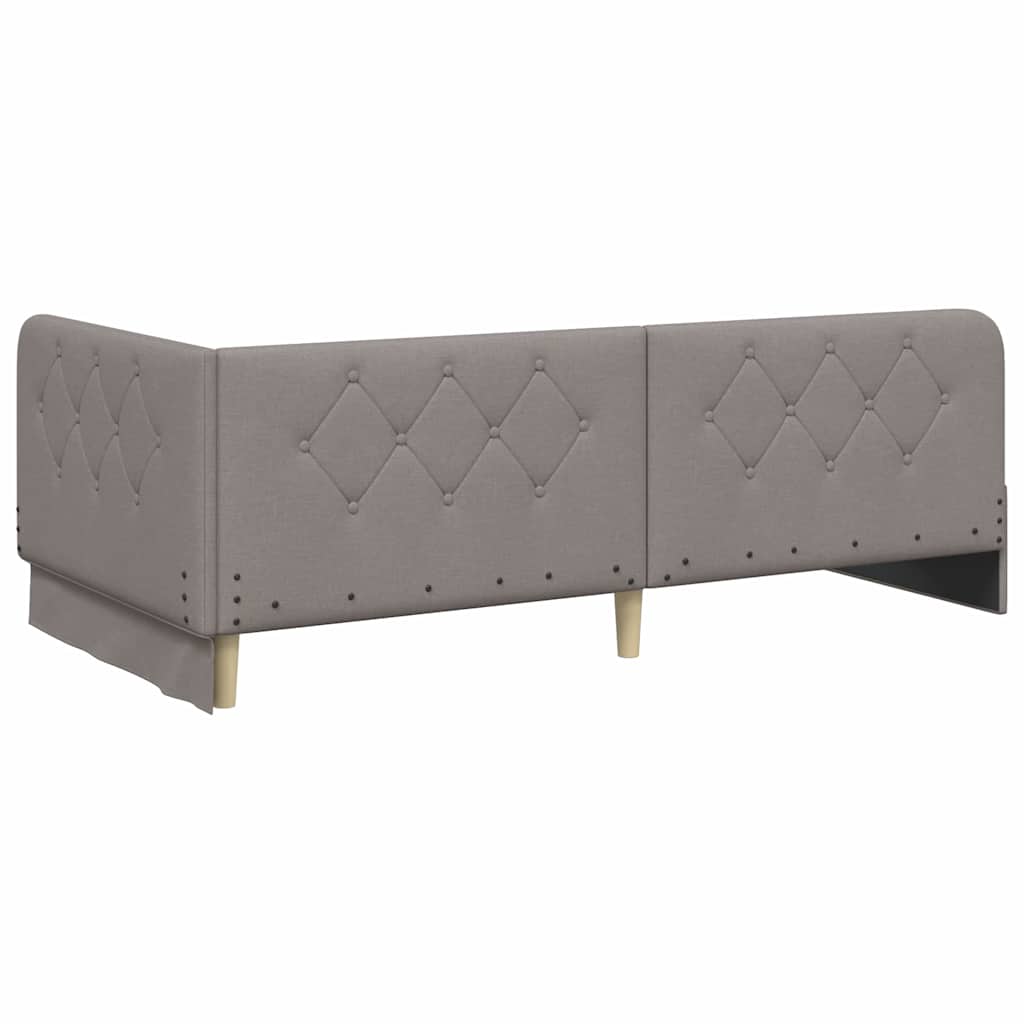 vidaXL Κρεβάτι Γωνίας Taupe 100 x 200 cm ύφασμα - Image 7