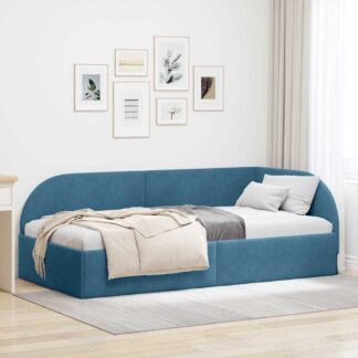 vidaXL Κρεβάτι Γωνίας Μπλε 80 x 200 cm Βελούδο
