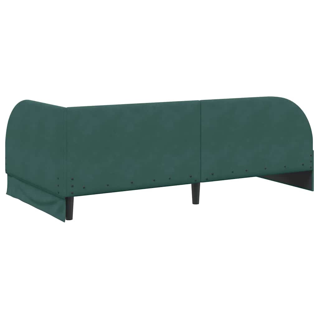 vidaXL Κρεβάτι Γωνίας Σκούρο Πράσινο 80 x 200 cm Βελούδο - Image 7