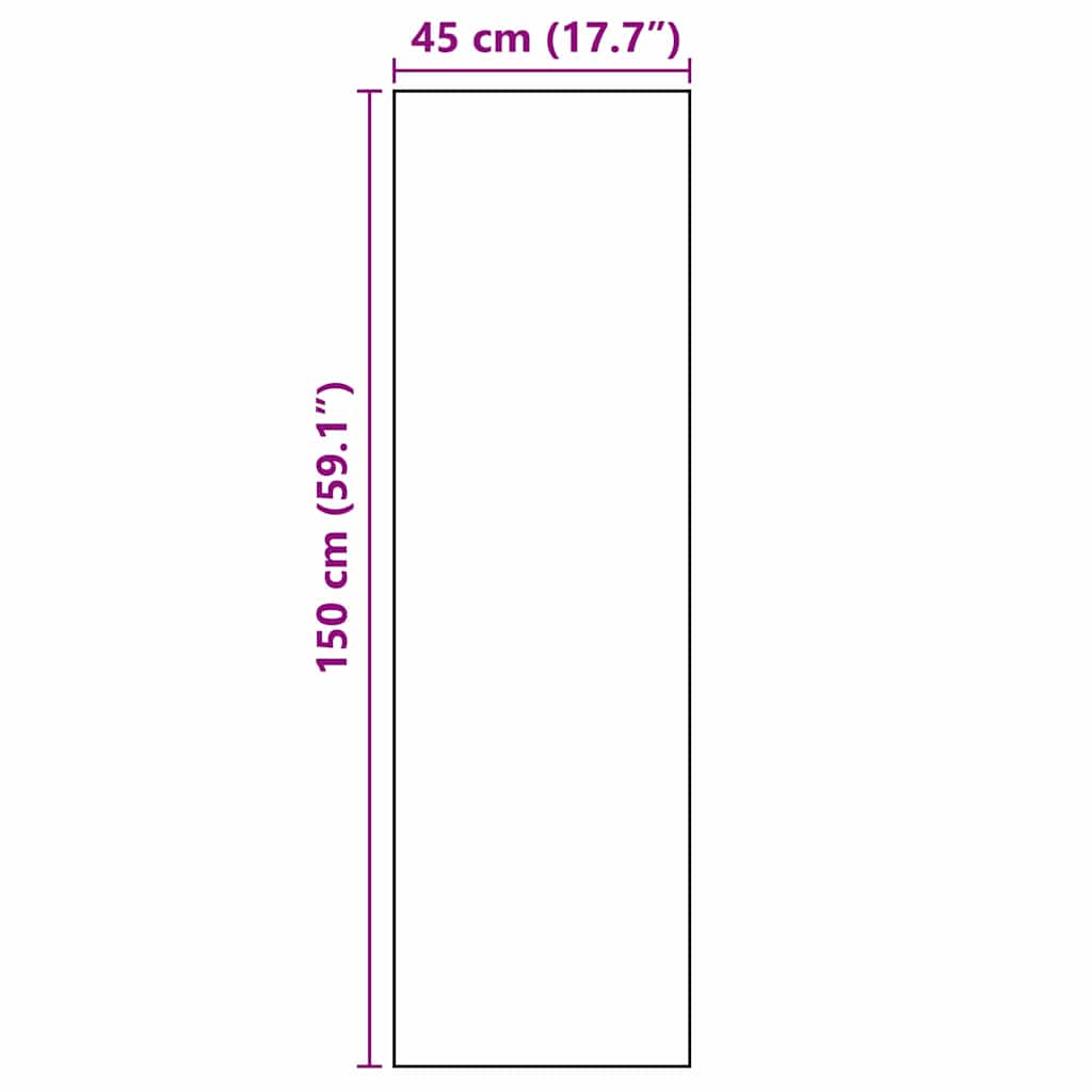 vidaXL Χαλί Κουζίνας Μαύρο 150 x 45 εκ Βελούδο - Image 7