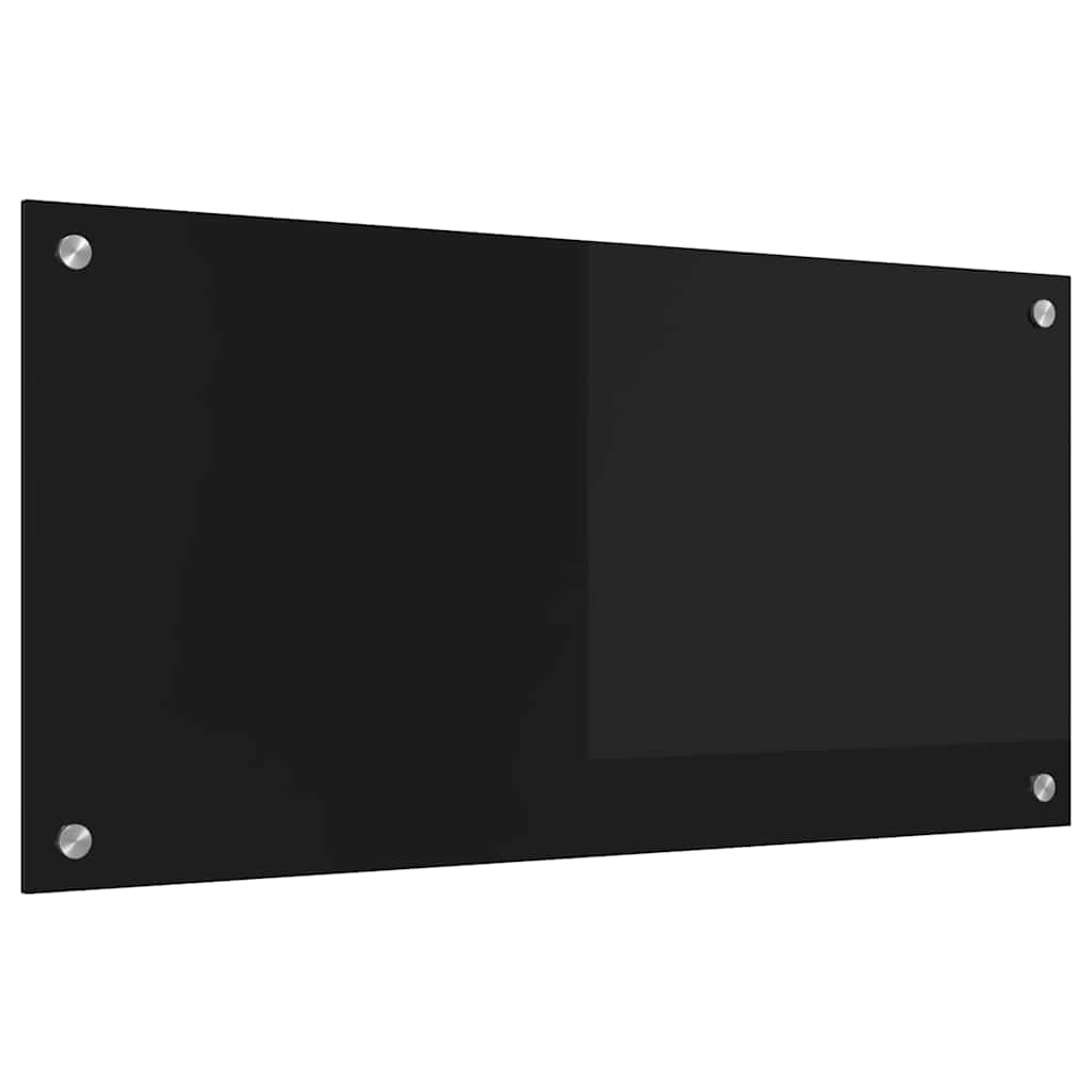 vidaXL Πλάτη κουζίνας Μαύρο 80 x 40 cm σκληρυμένο γυαλί - Image 2