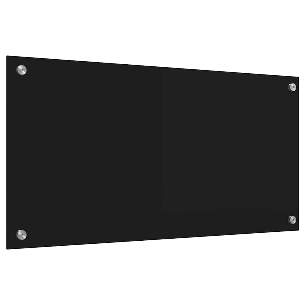 vidaXL Πλάτη κουζίνας Μαύρο 80 x 40 cm σκληρυμένο γυαλί - Image 6
