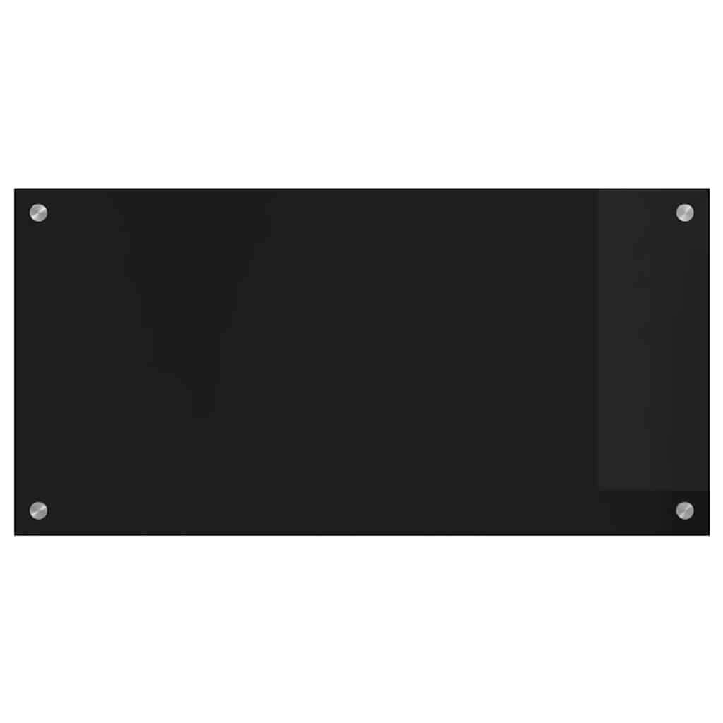 vidaXL Πλάτη κουζίνας Μαύρο 80 x 40 cm σκληρυμένο γυαλί - Image 4