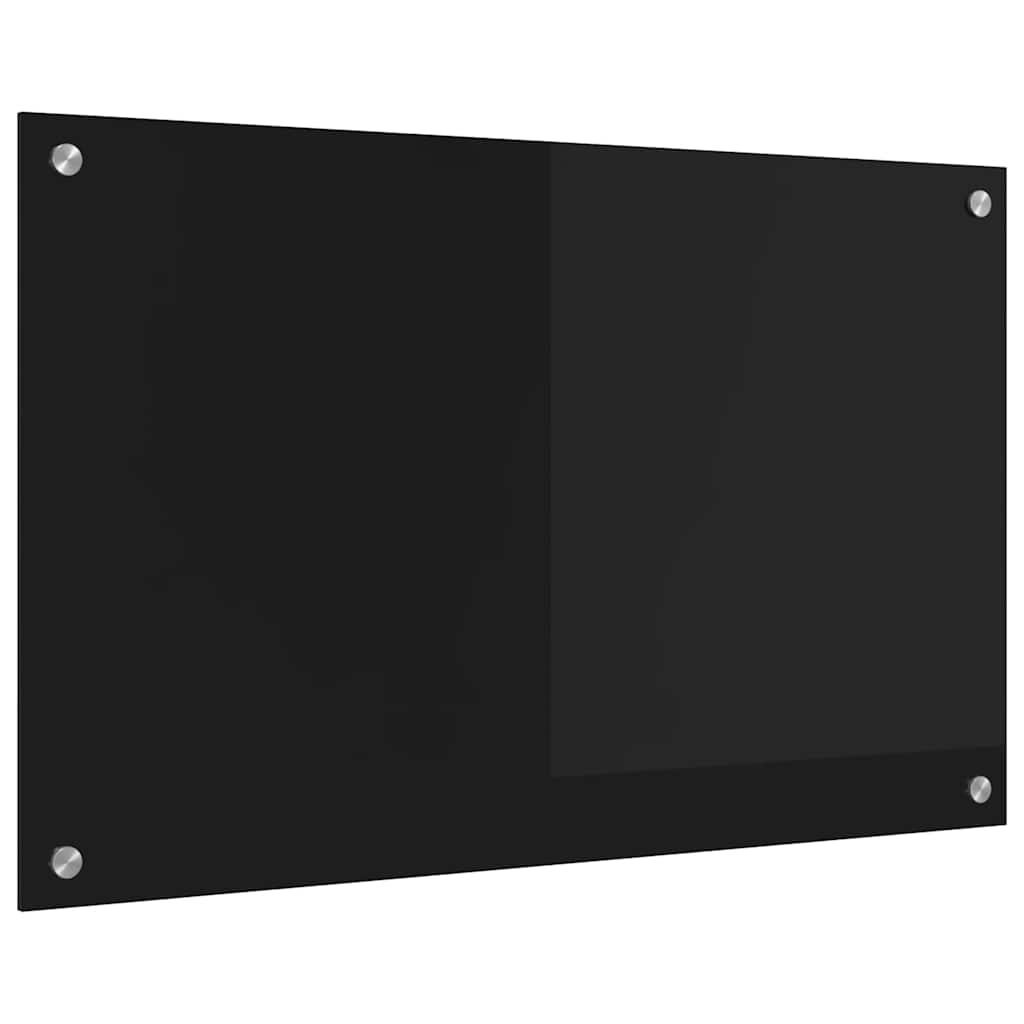 vidaXL Πλάτη κουζίνας Μαύρο 80 x 50 cm σκληρυμένο γυαλί - Image 2