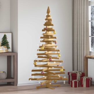 vidaXL Χριστουγεννιάτικα Δέντρα με βάση Καφέ 180 cm Μασίφ ξύλο πεύκου