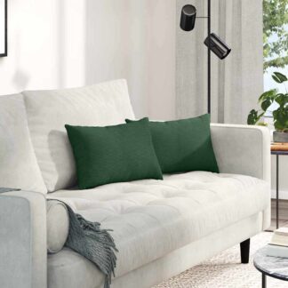 vidaXL Μαξιλάρι Καναπέ 2 pcs Σκούρο Πράσινο 50 x 30 cm