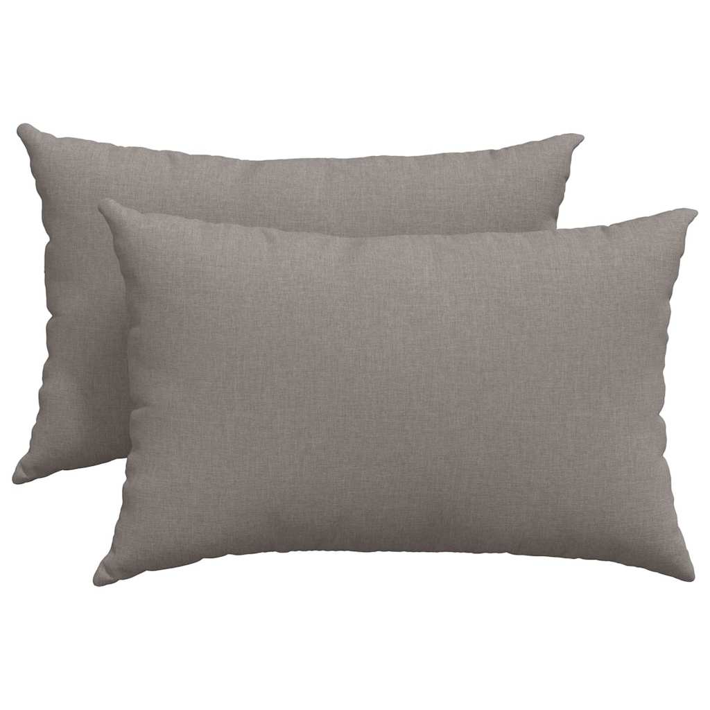 vidaXL Μαξιλάρι Καναπέ 2 τμχ. ύφασμα Taupe 60 x 40 cm - Image 2
