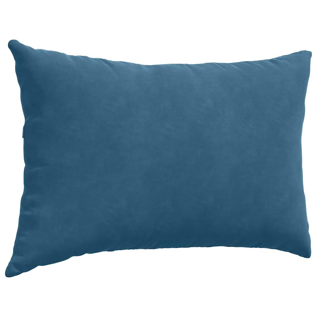vidaXL Μαξιλάρι Καναπέ 2 pcs Μπλε 60 x 40 cm Υφασμάτινο Κορντουρά - Image 5