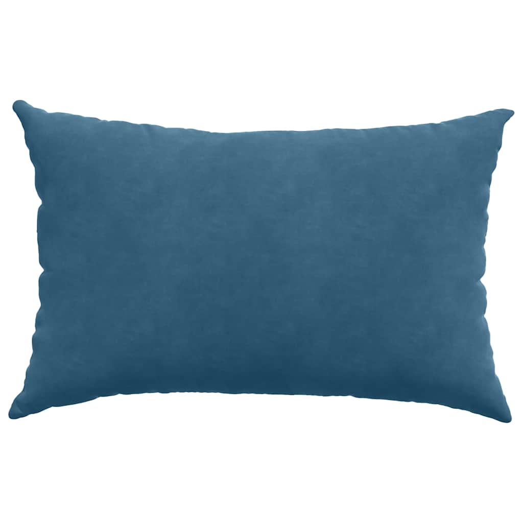 vidaXL Μαξιλάρι Καναπέ 2 pcs Μπλε 60 x 40 cm Υφασμάτινο Κορντουρά - Image 6