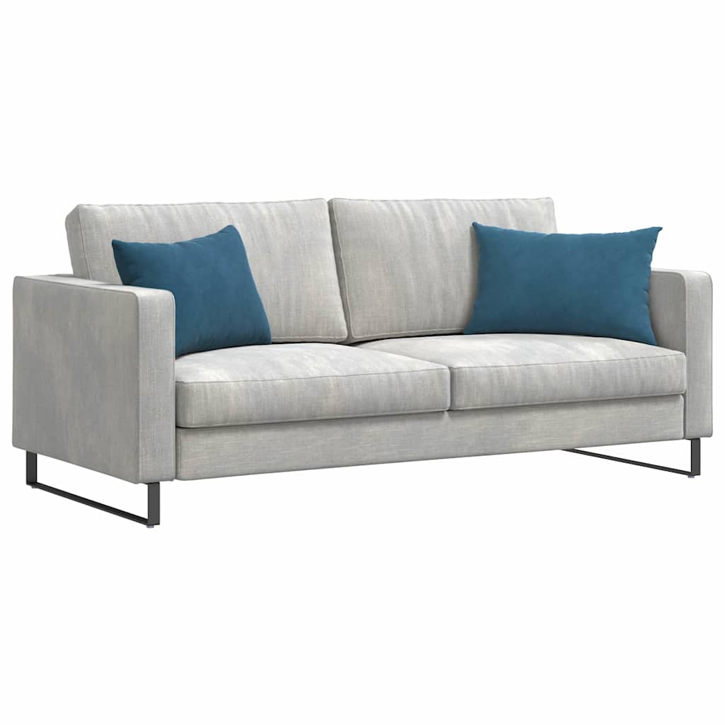 vidaXL Μαξιλάρι Καναπέ 2 pcs Μπλε 60 x 40 cm Υφασμάτινο Κορντουρά - Image 3