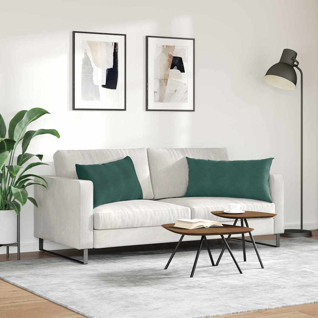 vidaXL Μαξιλάρι Καναπέ 2 pcs Σκούρο Πράσινο 80 x 40 cm - Image 4