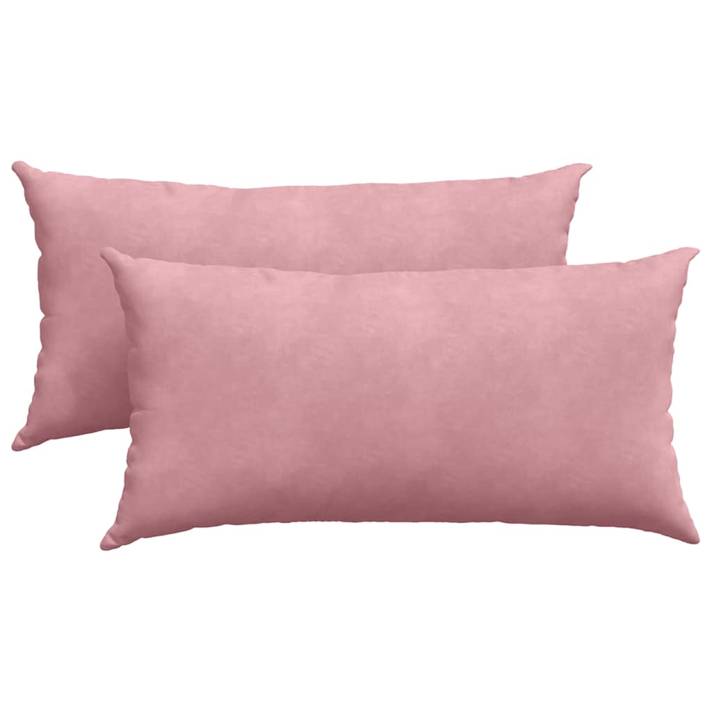 vidaXL Μαξιλάρι Καναπέ 2 pcs Ροζ 80 x 40 cm Υφασμάτινο Κορντουρά - Image 2