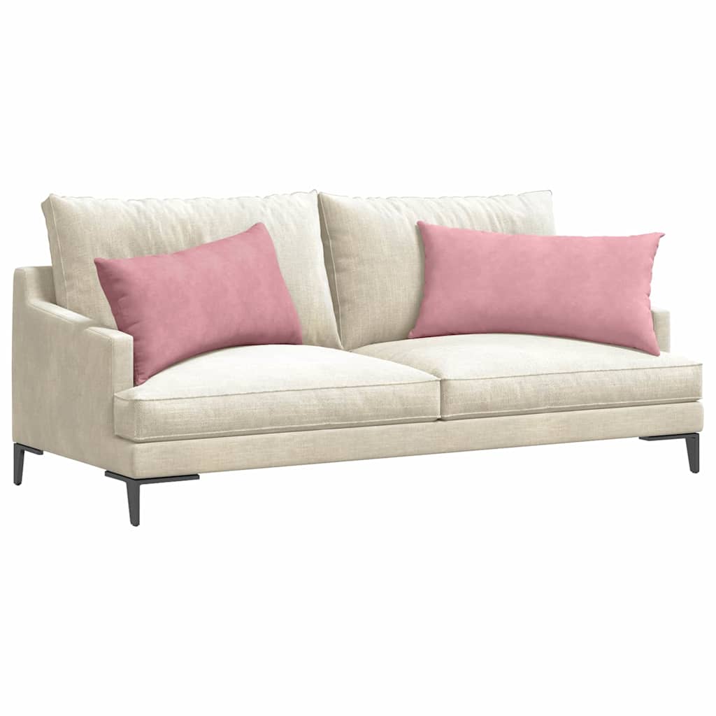 vidaXL Μαξιλάρι Καναπέ 2 pcs Ροζ 80 x 40 cm Υφασμάτινο Κορντουρά - Image 3