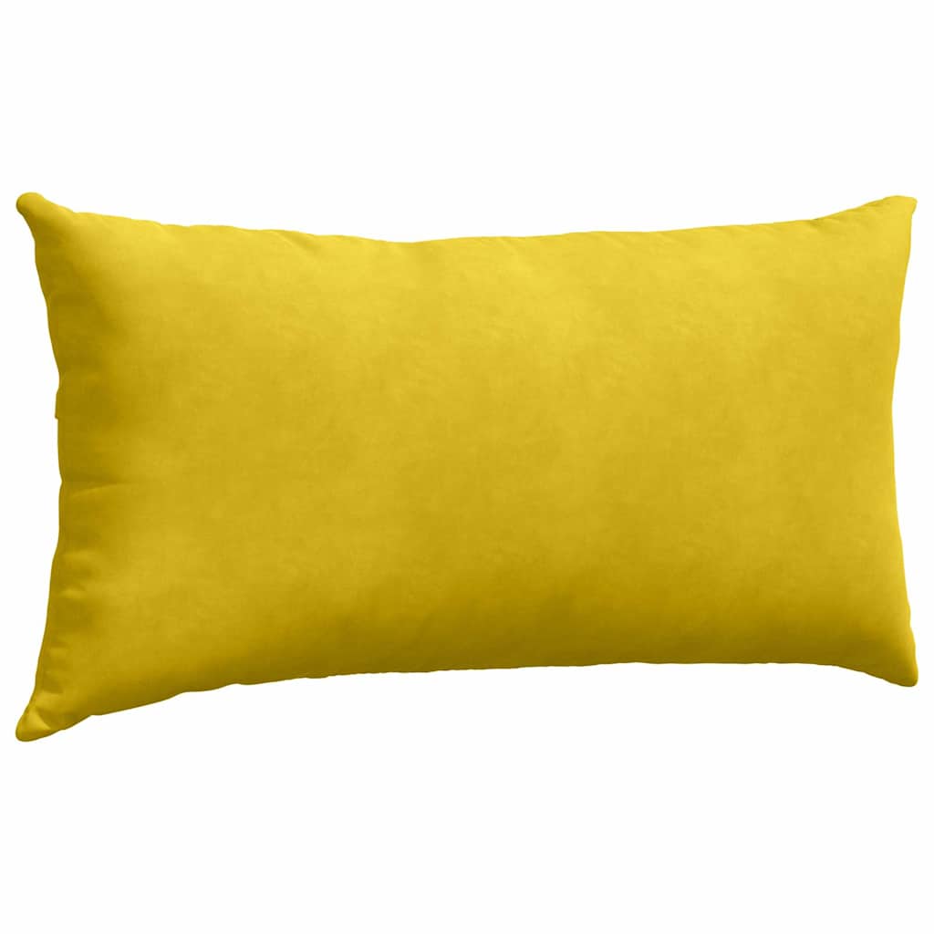 vidaXL Μαξιλάρι Καναπέ 2 pcs Κίτρινο 80 x 40 cm Υφασμάτινο Κορντουρά - Image 5