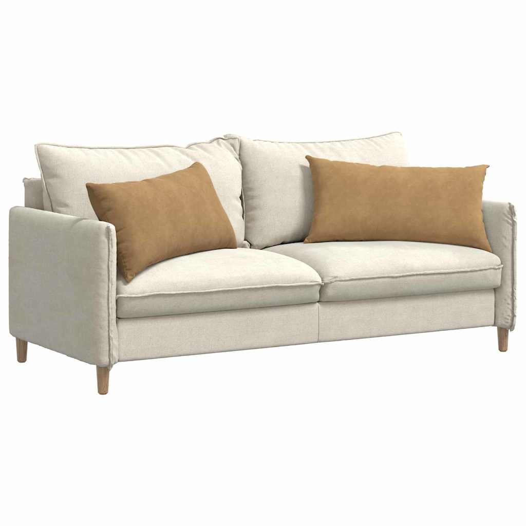 vidaXL Μαξιλάρι Καναπέ 2 pcs Καφέ 80 x 40 cm Υφασμάτινο Κορντουρά - Image 3