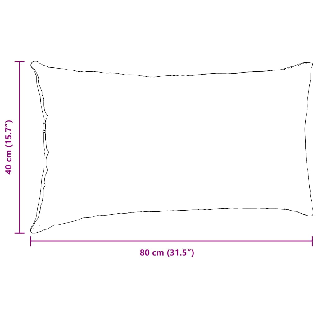 vidaXL Μαξιλάρι Καναπέ 2 pcs Καφέ 80 x 40 cm Υφασμάτινο Κορντουρά - Image 9