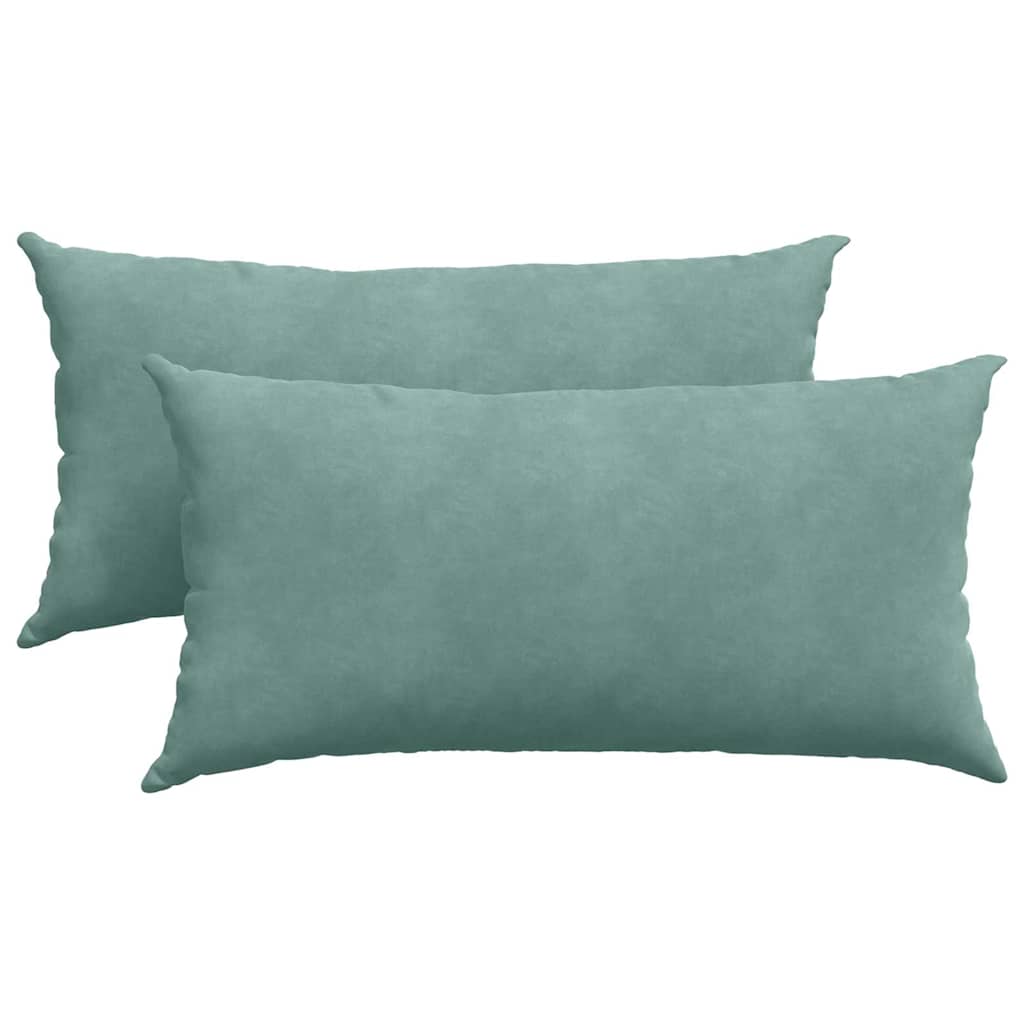 vidaXL Μαξιλάρι Καναπέ 2 pcs Θαλασσί 80 x 40 cm Υφασμάτινο Κορντουρά - Image 2