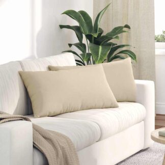 vidaXL Μαξιλάρι Καναπέ 2 τμχ. ύφασμα Κρεμ 80 x 40 cm
