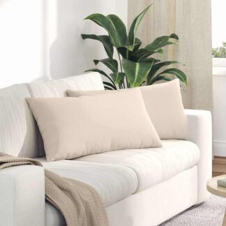 vidaXL Μαξιλάρι Καναπέ 2 τμχ. ύφασμα Μπεζ 80 x 40 cm
