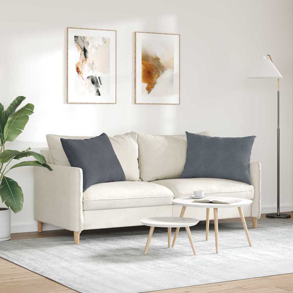vidaXL Μαξιλάρι Καναπέ 2 pcs Σκούρο Γκρι 70 x 50 cm - Image 4