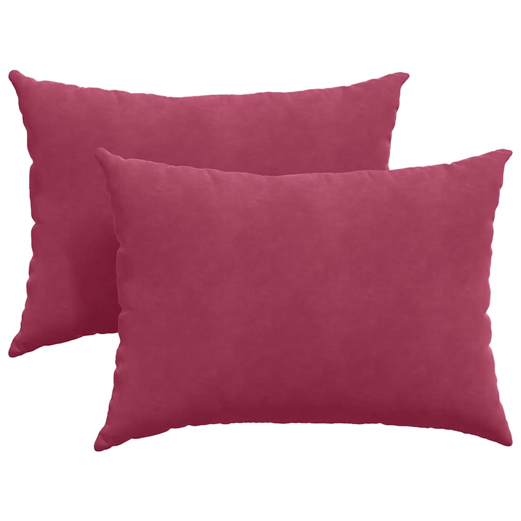 vidaXL Μαξιλάρι Καναπέ 2 pcs Κόκκινο 70 x 50 cm Υφασμάτινο Κορντουρά - Image 2