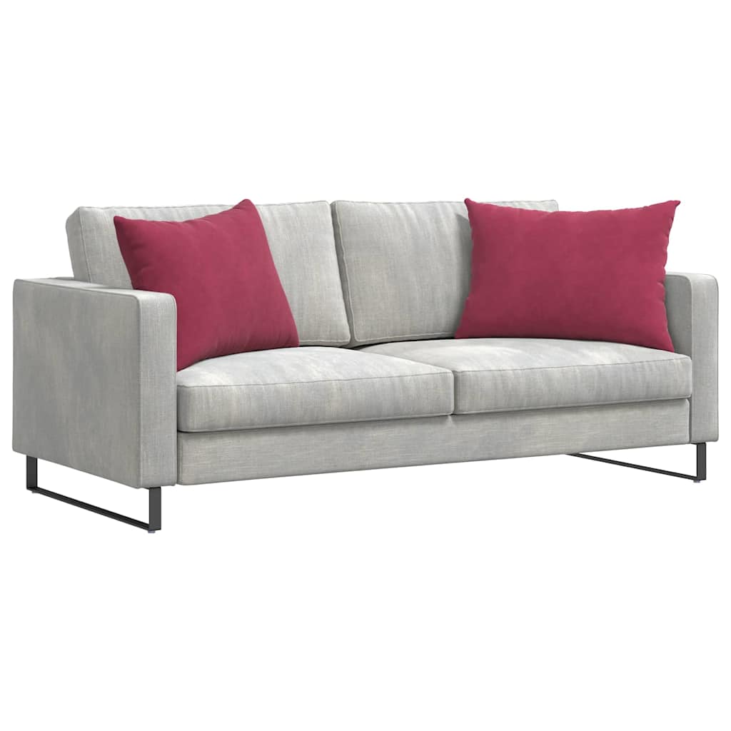 vidaXL Μαξιλάρι Καναπέ 2 pcs Κόκκινο 70 x 50 cm Υφασμάτινο Κορντουρά - Image 3
